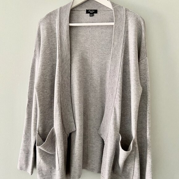 Grey Open Front Cardigan with Pockets - Size EU M - Picture 1 of 4